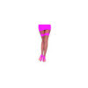 Bas résille rose transparent 